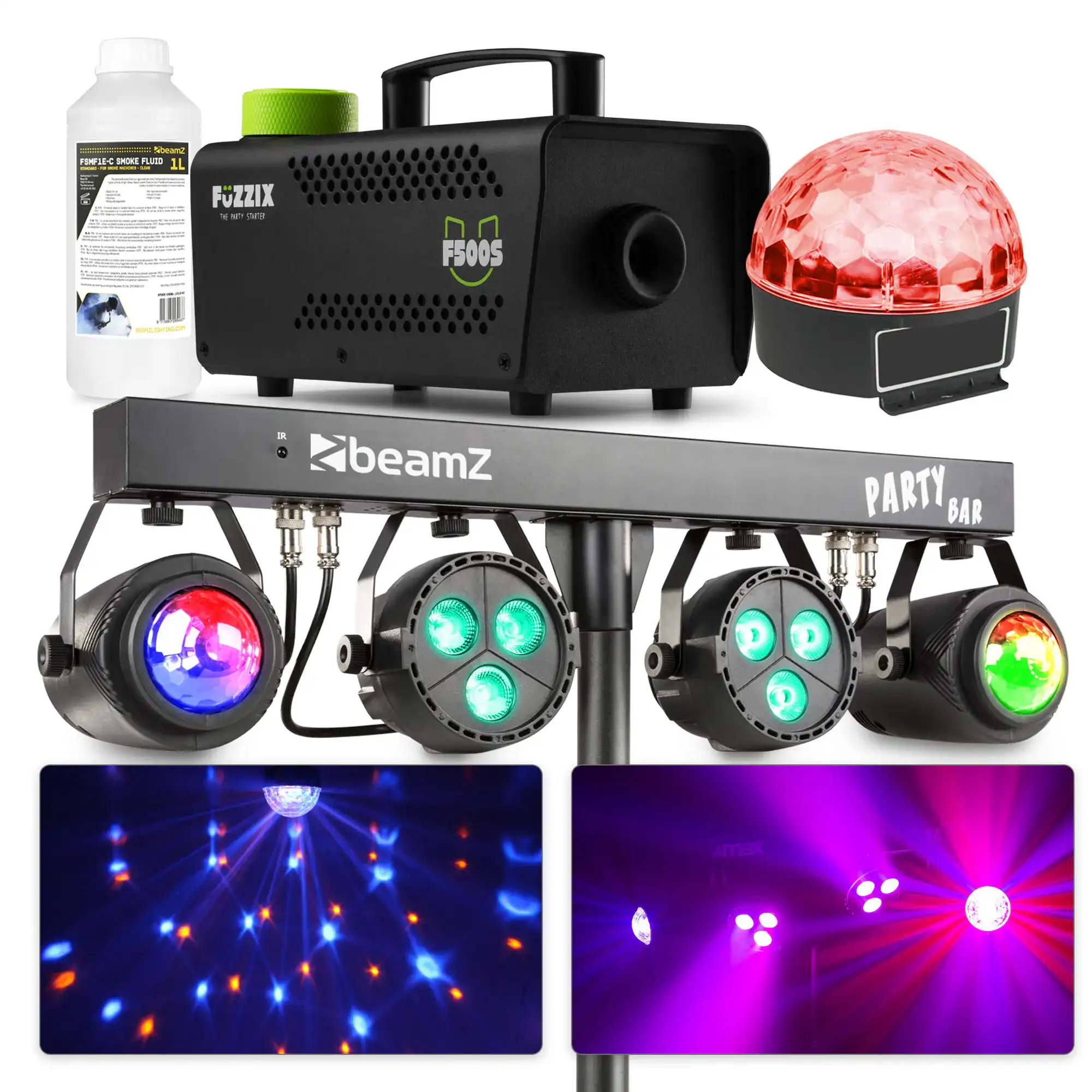 Feestverlichting en rookmachine
